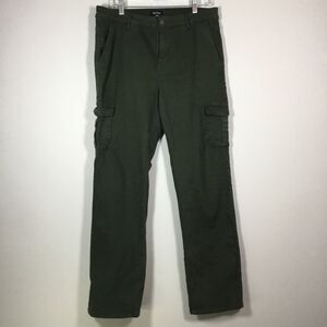 Army green military style cargo pants camping fishing hiking utility Waist 35”